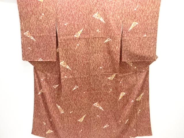 JAPANESE KIMONO / ANTIQUE KIMONO / TAISHO ROMAN STYLE / MON KINSHA / GENJIGURUMA